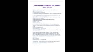 CMSRN Exam 1 Questions and Answers 100% Verified screenshot 5