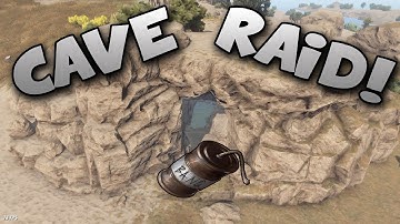 CRAZY CAVE BASE RAID WITH BEANCANS! Rust Solo Survival Gameplay #8