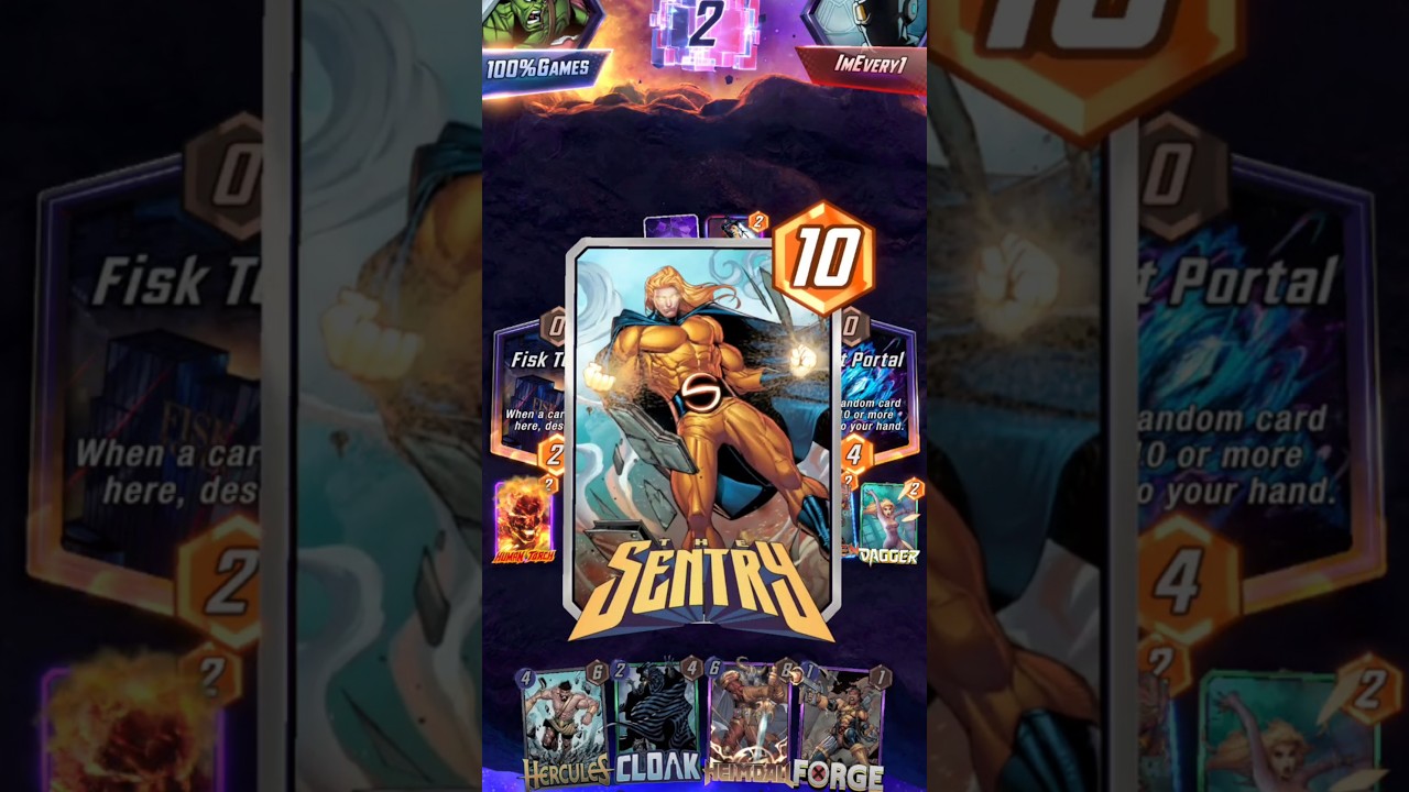 Marvel Snap | Hercules & Sentry Winning fisk tower 💯 |  