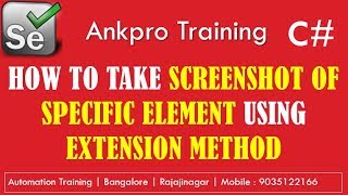 Selenium with C# 48 - How to Take screenshot of specific element using C# extension method