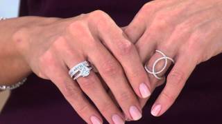Epiphany Diamonique 100-Facet Round Ring with Jennifer Coffey