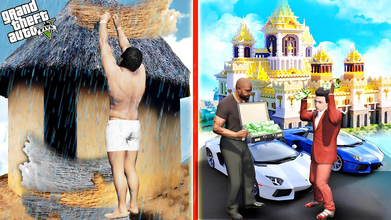 ခြေသလုံးအိမ်တိုင်ဘဝကနေ သူဌေးကြီးဖြစ်လာတဲ့ မောင်စမတ် | Homeless to Rich in GTA V | SMART On Live