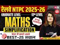 RRB NTPC Maths Classes 2025 | RRB NTPC Maths Simplification Class-1 | RRB NTPC Maths by Gopika Mam