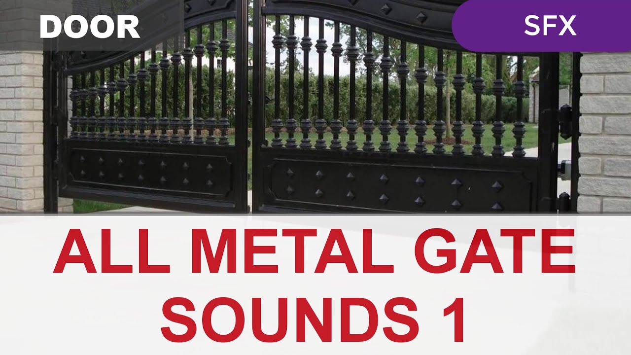 METAL GATE SOUND EFFECTS 1  Metal Door Open And Closed  Creaks  Squeaks