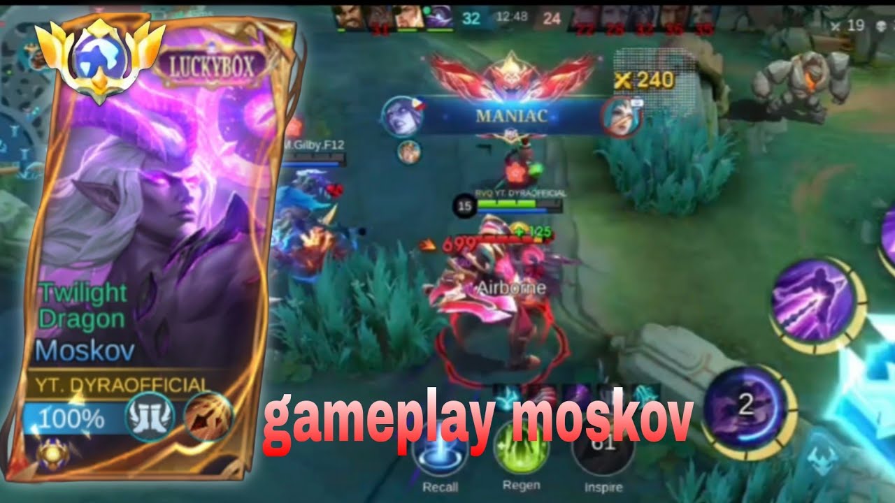 GAMEPLAY MOSKOV DYRA OFFICIAL CART TIM MENUJU KEMENANGAN LANGSUNG DAPET MANIAC‼️MLBB