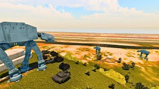 10,000,000 ZOMBIES vs Humans With AT-AT & Missile System Beach Defense - UEBS 2| Battle Simulator 2