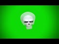 Skull Green Screen || Horror Skull Overlay || Chroma Key Effect