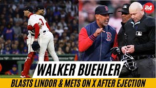 Walker Buehler Blasts Lindor & Mets on X After Ejection: "Full of [Expletive] Animals"