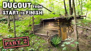 Building a DUGOUT from START to FINISH | Continuation of CONSTRUCTION | Life in the forest