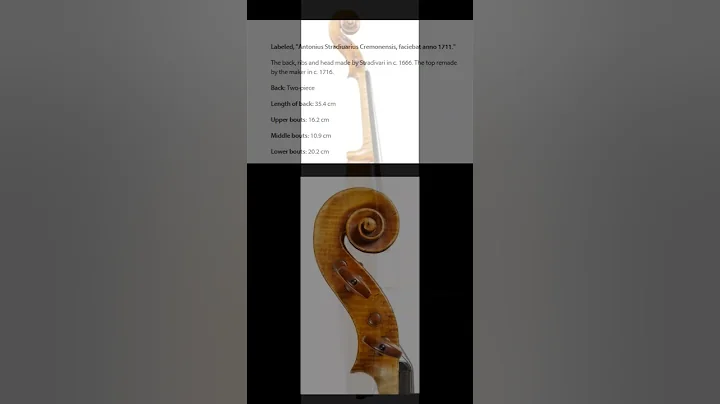 The 'Salabue' Stradivarius from c. 1666 and 1716