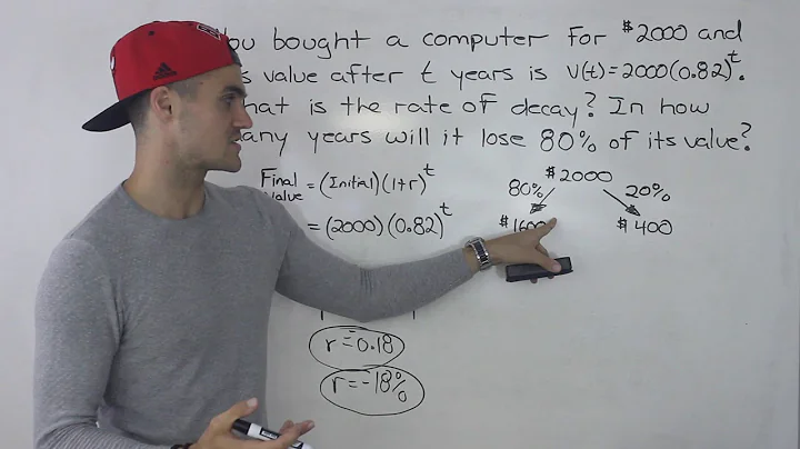 MCR3U - Exponential Word Problem with Decay - Grade 11 Functions