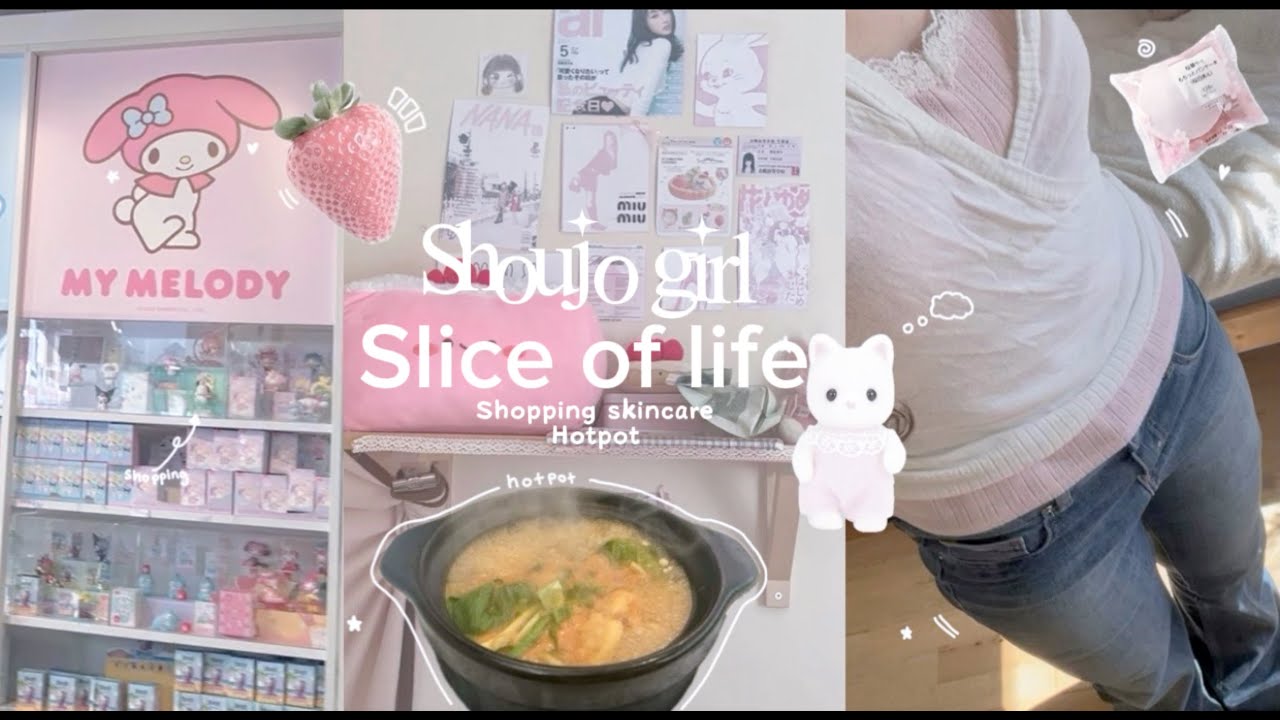 Slice of life *SHOUJO GIRL* vlog 🍥⋆.ೃ࿔*:･|| hotpot, shopping, skincare, mini GIVEAWAY