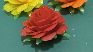 Rose flower video tutorials using drinking straw reuse reduce recycle @followers