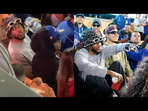 Kendrick Lamar Casually Chilling At A Dodgers Baseball Game