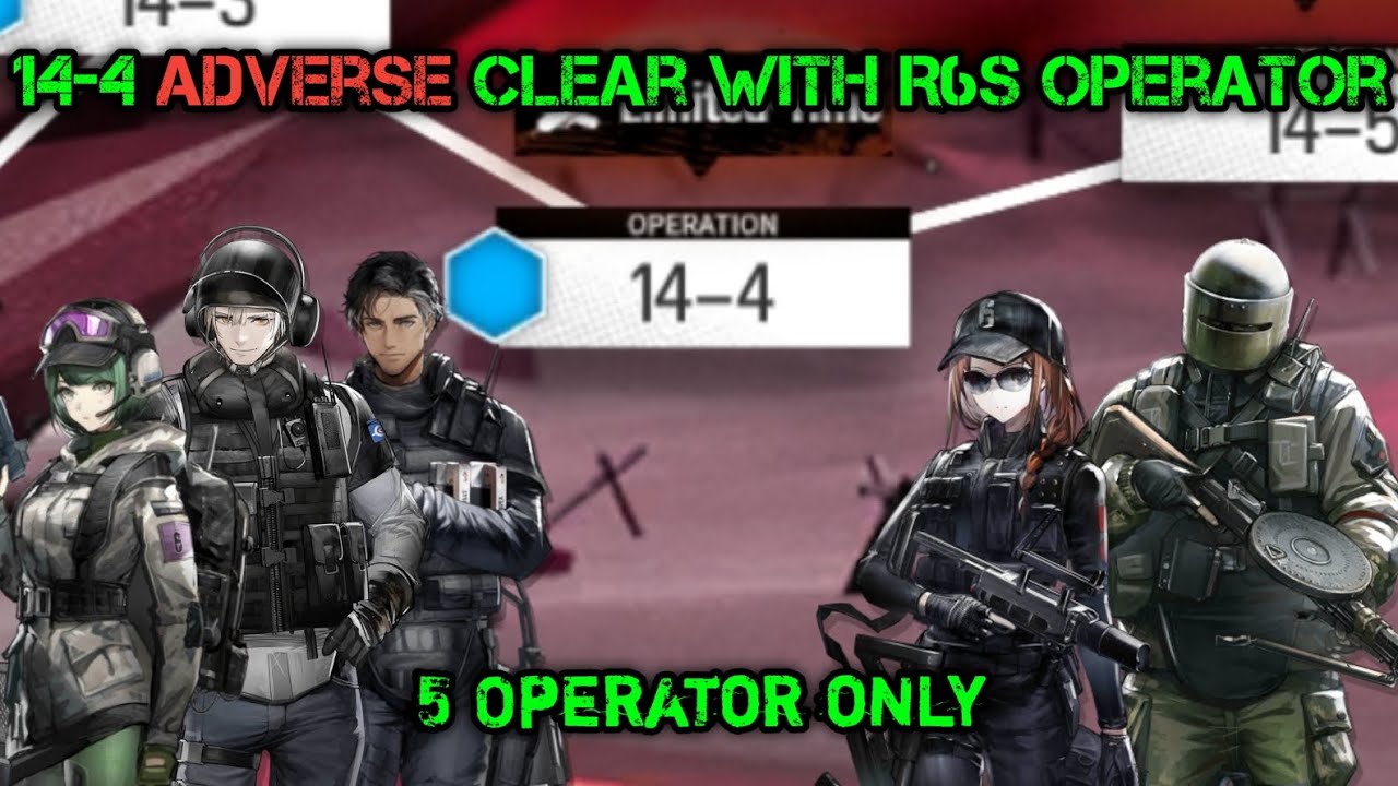 [Arknights] 14-4 Adverse Clear with R6S Operator only - YouTube