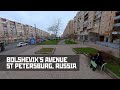 Riding bolsheviks avenue prospekt bolshevikov in st petersburg russia soviet vibe