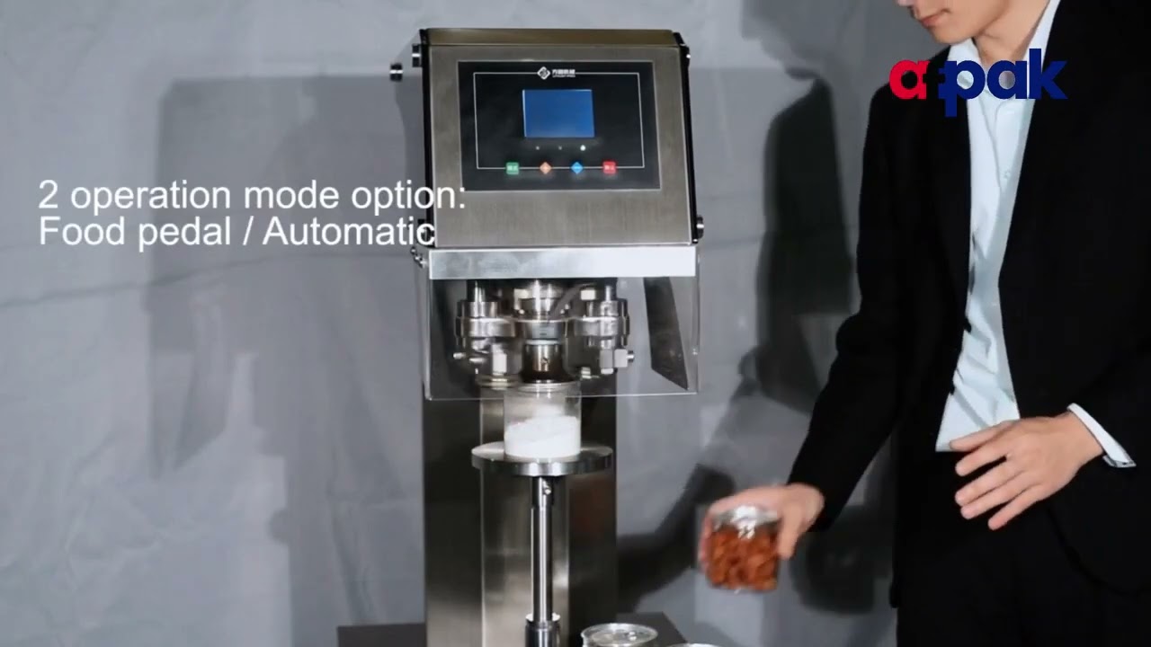 Machine de sertissage semi-automatique à double -, Fabricant de bouteilles  et de pots en PET Made in Taiwan