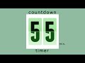 55 min countdown timer / mint design • flip timer • no music • only bell / productivity