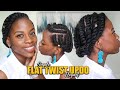 Quick &amp; Simple Flat Twist Updo On Natural Hair