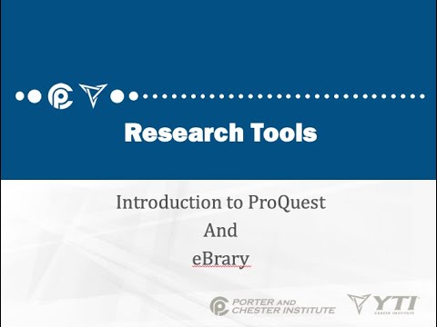 ProQuest and eBrary an Introduction