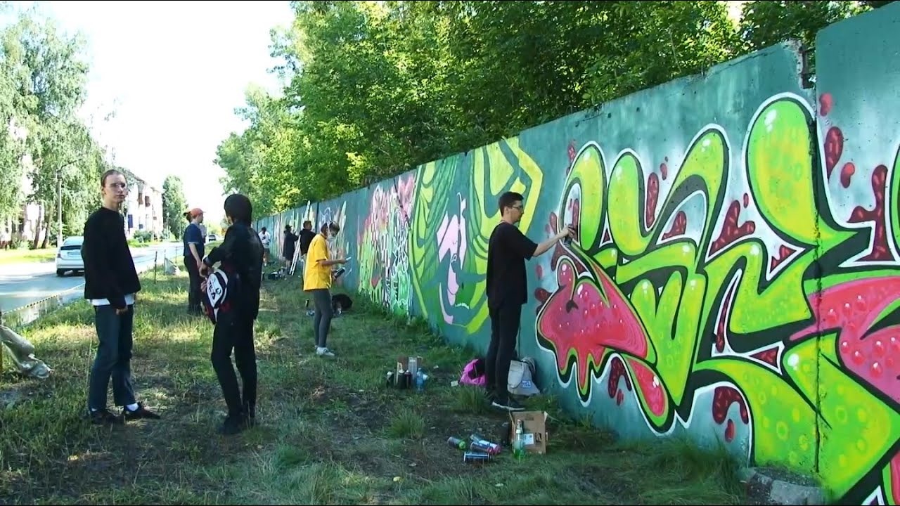 "Я в Бийске" - участвуем в граффити-джеме "Пионер-фест" (Бийское телевидение)