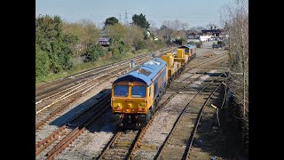 Brand-New No.66799 Arriving At Totton Yard With No.66780 - 07032022