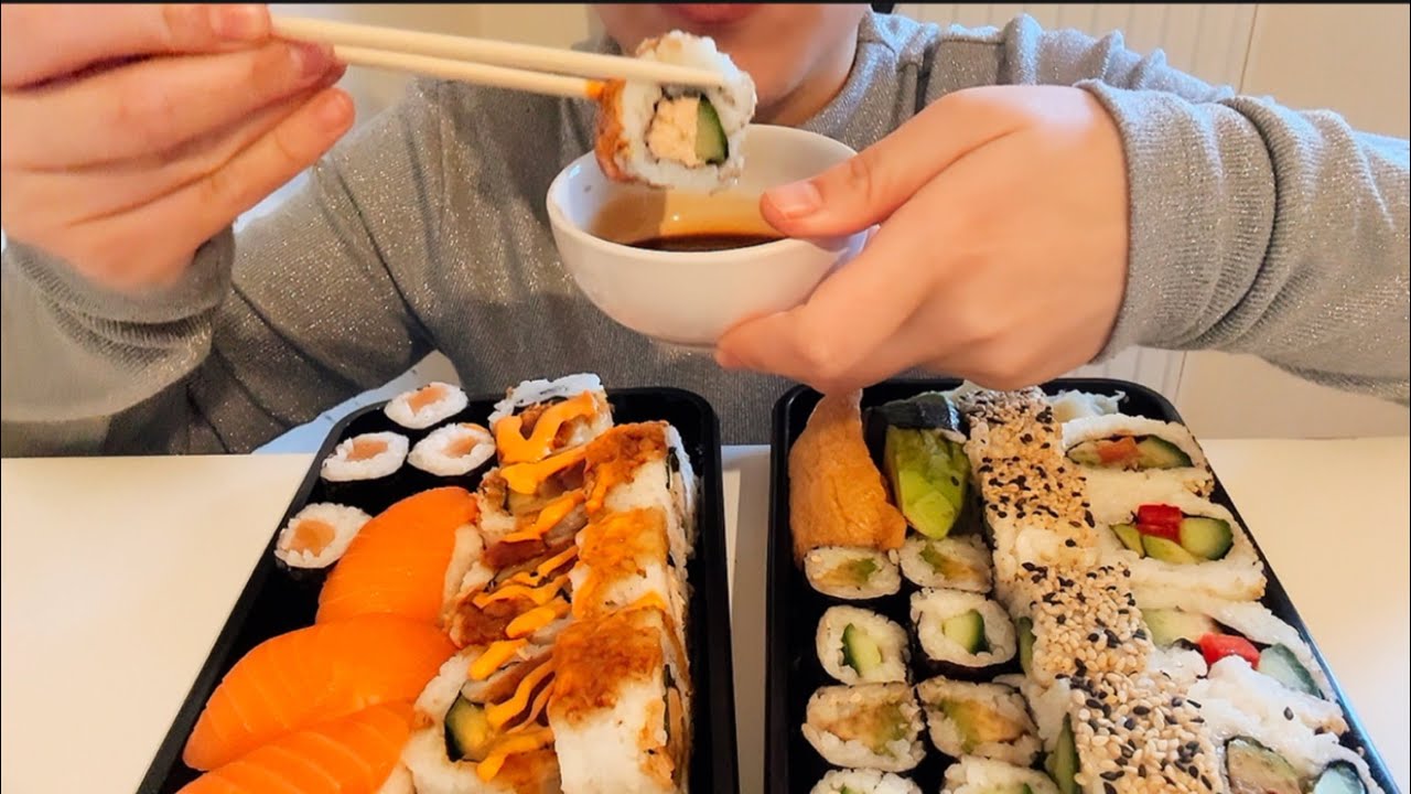 #mukbang #asmr  Sushi 