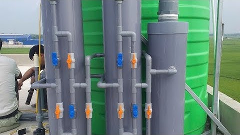 Bộ 3 cây lọc nước giếng khoan nhiễm sắt phèn và màng lọc UF tự chế bằng ống nhựa pvc