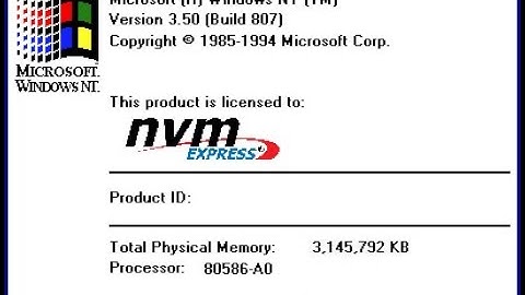 Windows NT 3.50 NVMe Boot on Real Hardware!