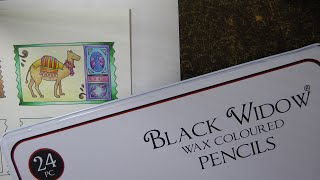 Black Widow MONARCH & DRAGON Colored Pencils First Impressions Review