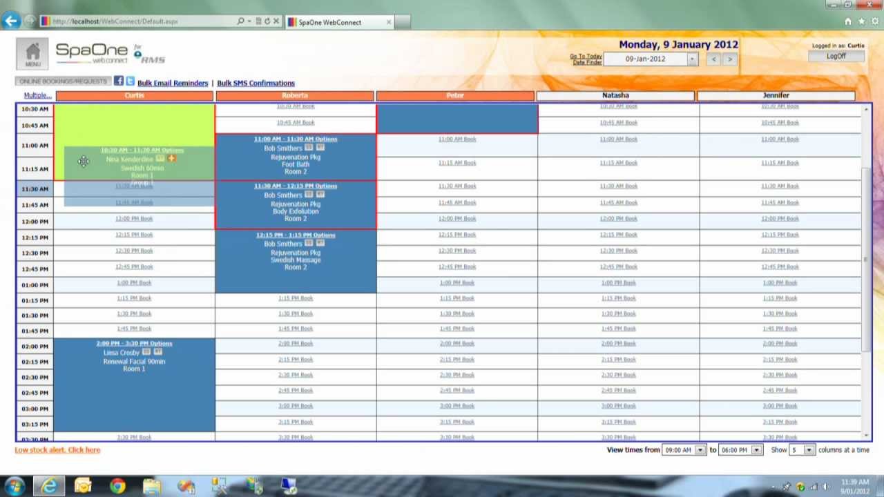 SpaOne WebConnect with RMS room charge interface