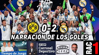 REAL MADRID CAMPEÓN CHAMPIONS | ASÍ LO NARRARON COPE, RAC1, CADENA SER Y ONDA CERO