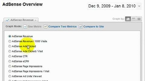 Viewing AdSense Information in Google Analytics