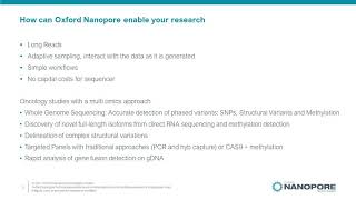 How can Oxford Nanopore enable your research?