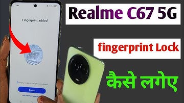 realme c67 5g fingerprint screen lock setting / how to set fingerprint app in realme c67 5g