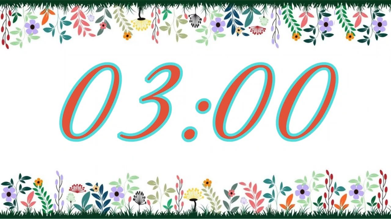 3 Minute Spring Timer with Music and Alarm 🎵⏰ - YouTube