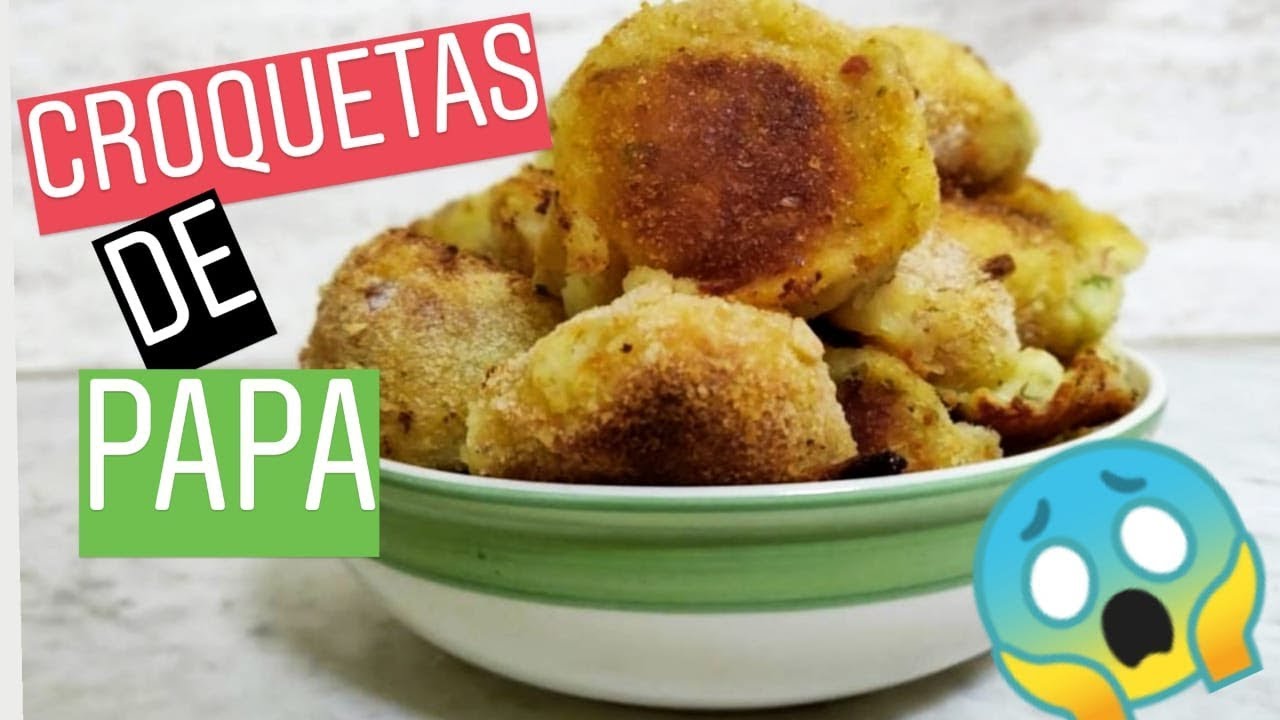 Croquetas de papa con jamon y queso.. SUPER FACIL YouTube