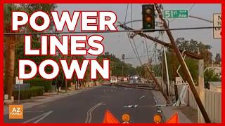 Powerful storm downs power lines in Glendale