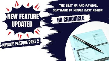 HR Chronicle Pay slip (Part 2) - Feature update