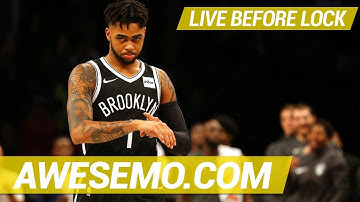 Yahoo, FanDuel & DraftKings NBA DFS Live Before Lock - Wed 1/9 - Awesemo.com