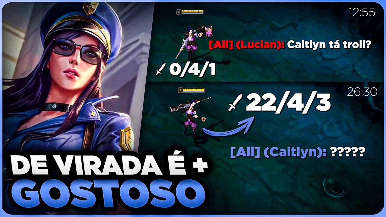 O ADC INIMIGO foi ME ZOAR no chat E ISSO ACONTECEU | MONO CAITLYN GAMEPLAY