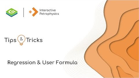 IP - Regression & User formula