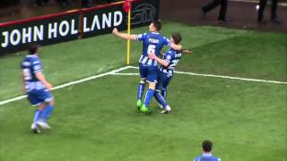 GOAL: Everton loanee Conor McAleny's first goal for Wigan Athletic