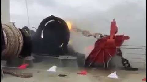 Anchor windlass brake failure