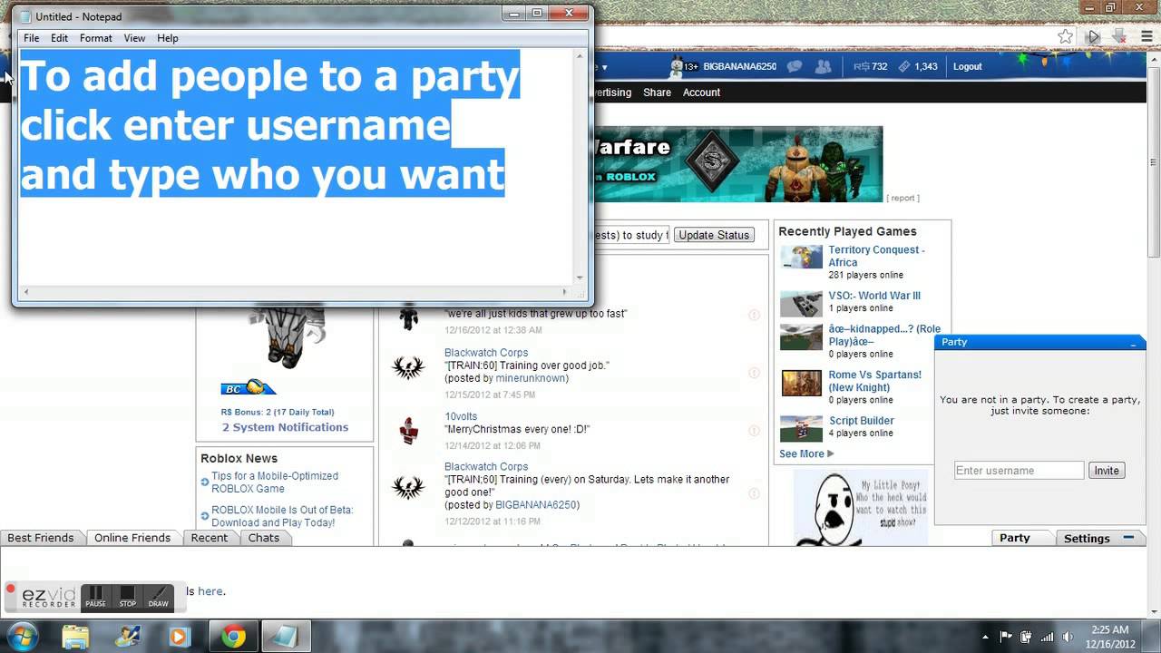 Roblox Site Tutorials How To Make A Party Chat - how do you party in roblox