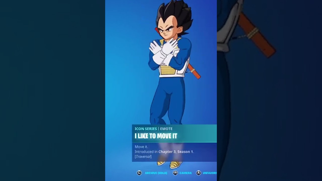 I LIKE TO MOVE IT - VEGETA SKIN Showcase with All Fortnite Dances & Emotes (Fortnite x Dragon Ball)