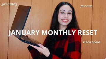 JANUARY MONTHLY RESET ROUTINE | goal setting, vision board & monthly favorites