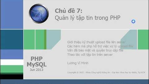 Học lập trình Web PHP Bài 1