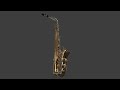 Saxophone 3D Model Turntable