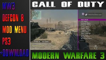 [COD MW3] Defcon 8 Mod Menu +Download | [GER/ENG] [1.24] [PS3]